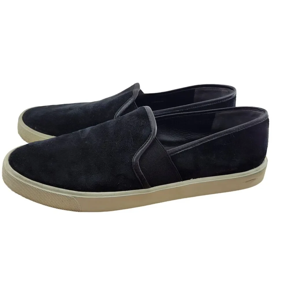 Vince Womens Shoes‎ Size 8 38 Black Suede Slip On Loafers Comfort Shoes Sneakers